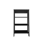 17" Black Wood Freestanding Bathroom Shelf