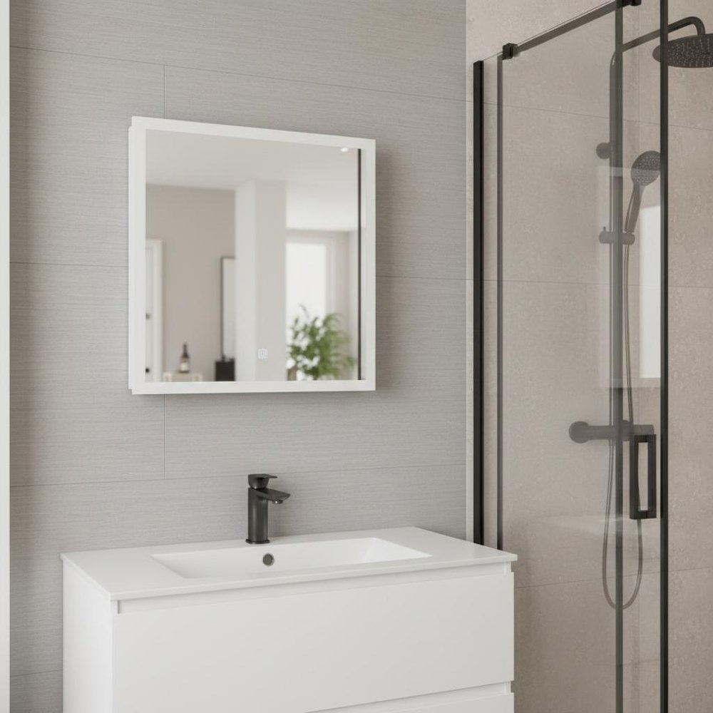 20" White Wood Floating Bathroom Vanity And Medicine Cabinet With Mirror