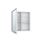 20" White Wood Floating Bathroom Vanity And Medicine Cabinet With Mirror