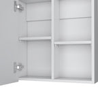 20" White Wood Floating Bathroom Vanity And Medicine Cabinet With Mirror