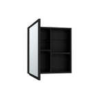 20" Black Wood Floating Bathroom Vanity