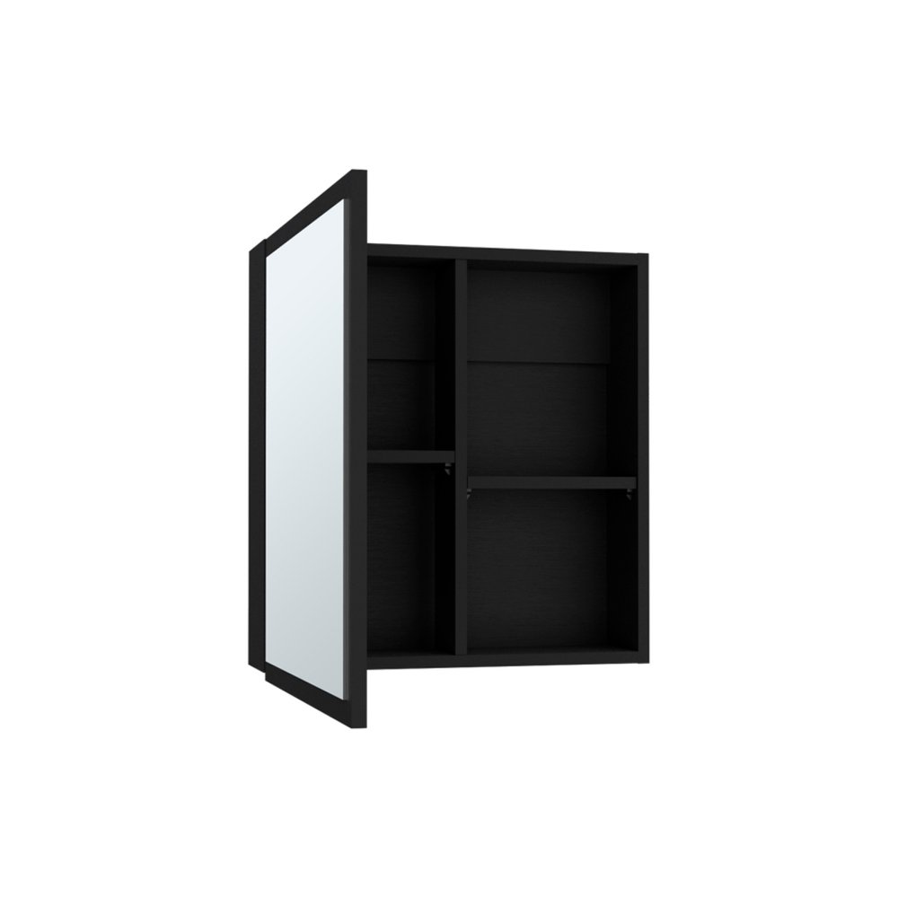 20" Black Wood Floating Bathroom Vanity