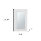 15" White Wood Floating Bathroom Vanity And Medicine Cabinet With Mirror