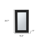 15" Black Wood Floating Bathroom Vanity