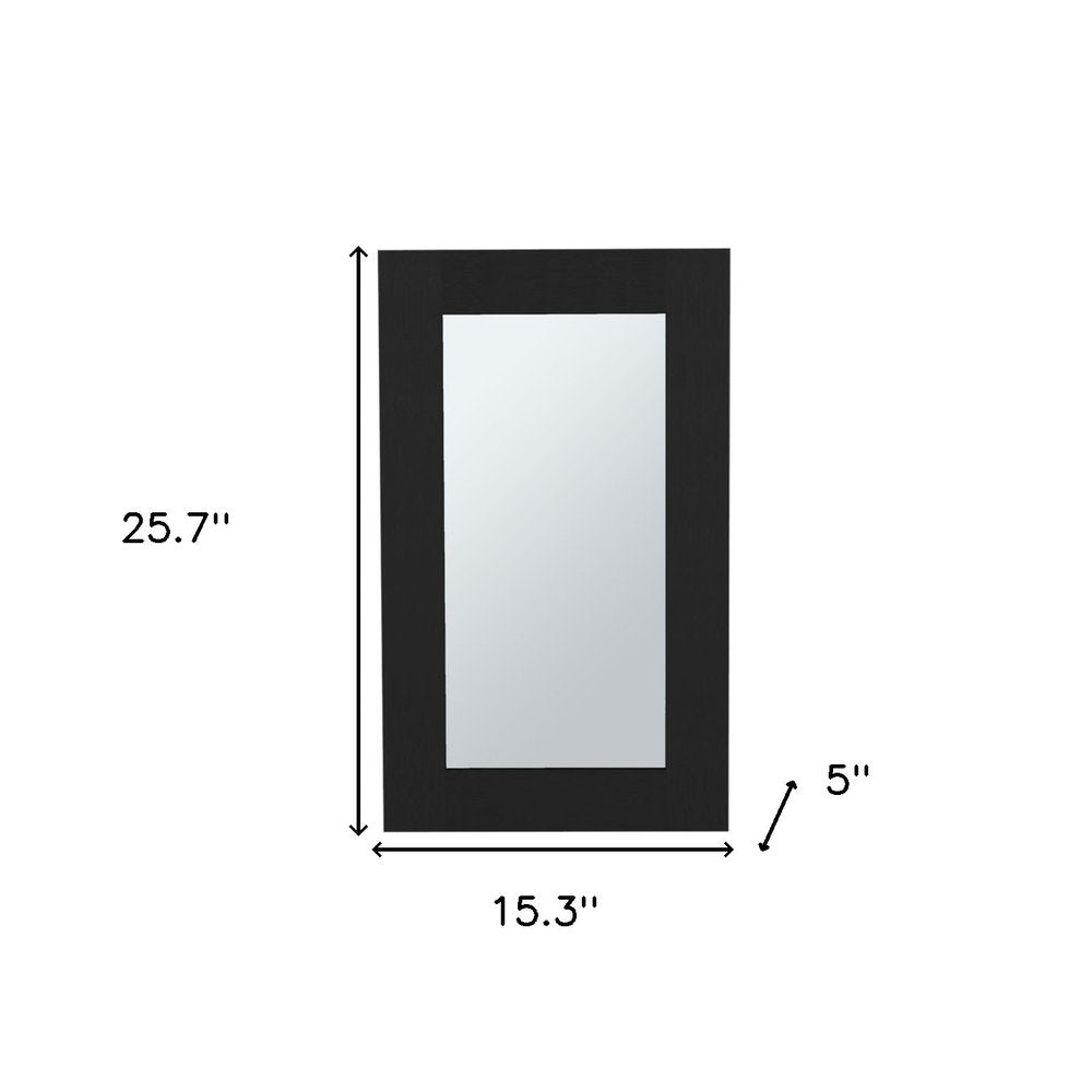 15" Black Wood Floating Bathroom Vanity