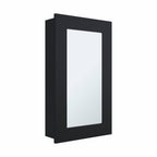 15" Black Wood Floating Bathroom Vanity