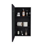 15" Black Wood Floating Bathroom Vanity