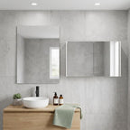32" White Wood Wall Mounted Double Door Medicine Cabinet