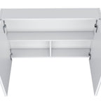 32" White Wood Wall Mounted Double Door Medicine Cabinet