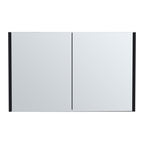 32" Black Wood Floating Bathroom Vanity And Medicine Cabinet With Mirror