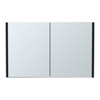 32" Black Wood Floating Bathroom Vanity And Medicine Cabinet With Mirror