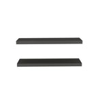 32" Set Of Two Dark Gray Wood Wall Mounted Floating Shelves