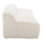 89" Cream Faux Fur Sofa