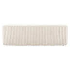 89" Cream Faux Fur Sofa