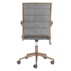 Gray and Bronze Adjustable Height Swivel Rolling Office Chair