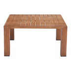 32" Brown Aluminum Square Outdoor Coffee Table