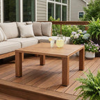 32" Brown Aluminum Square Outdoor Coffee Table