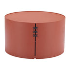 29" Terra Cotta Rounded Aluminum Outdoor Coffee Table