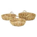 Set of Three Natural Water Hyacinth Basket