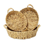 Set of Three Natural Water Hyacinth Basket