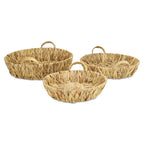 Set of Three Natural Water Hyacinth Basket