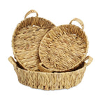 Set of Three Natural Water Hyacinth Basket