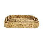 Set of Three Natural Water Hyacinth Basket