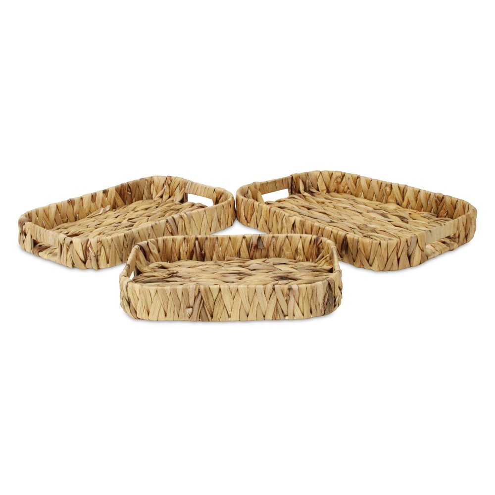 Set of Three Natural Water Hyacinth Basket