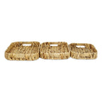 Set of Three Natural Water Hyacinth Basket
