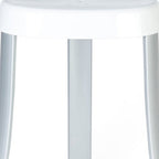 18"  White Aluminum And Heavy Duty Plastic Corner Shower Bench