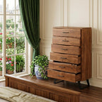 36" Natural Live Edge Solid Wood Six Drawer Dresser