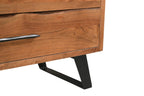 36" Natural Live Edge Solid Wood Six Drawer Dresser