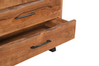 36" Natural Live Edge Solid Wood Six Drawer Dresser