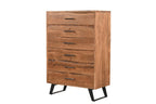 36" Natural Live Edge Solid Wood Six Drawer Dresser