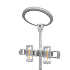 22" White Metal And Plastic Adjustable Portable Desk Lamp LED With Phone Clamp