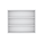 36" White Wood Three Tier Wall Mounted Floating Shelf