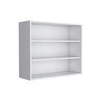 36" White Wood Three Tier Wall Mounted Floating Shelf
