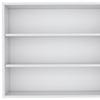 36" White Wood Three Tier Wall Mounted Floating Shelf