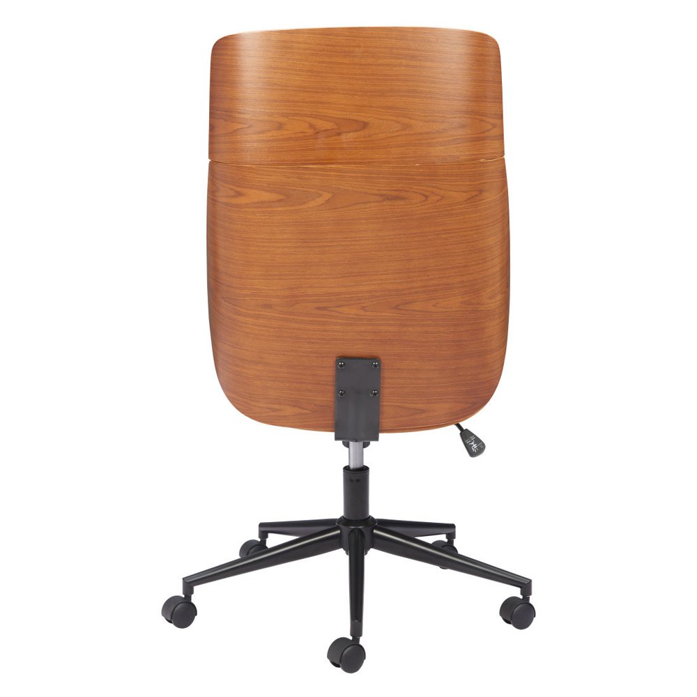 White Adjustable Height Rolling Executive Office Chair