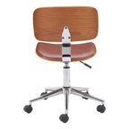 Brown Adjustable Height Rolling Office Chair