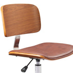 Brown Adjustable Height Rolling Office Chair