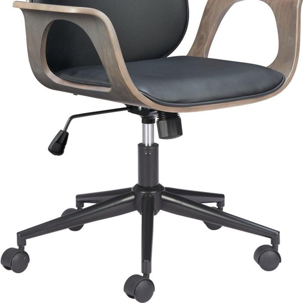 White Adjustable Height Rolling Office Chair