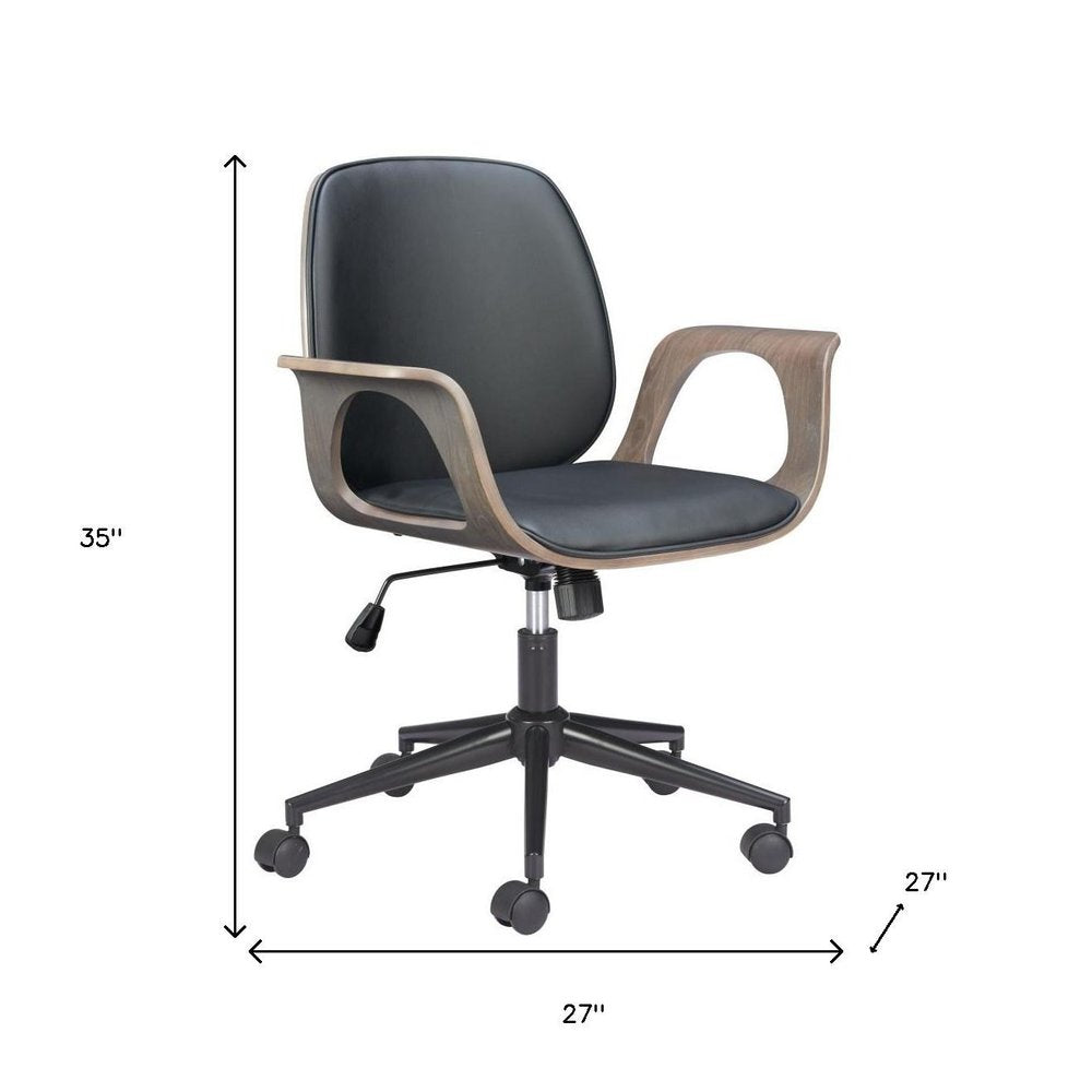 White Adjustable Height Rolling Office Chair