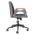White Adjustable Height Rolling Office Chair