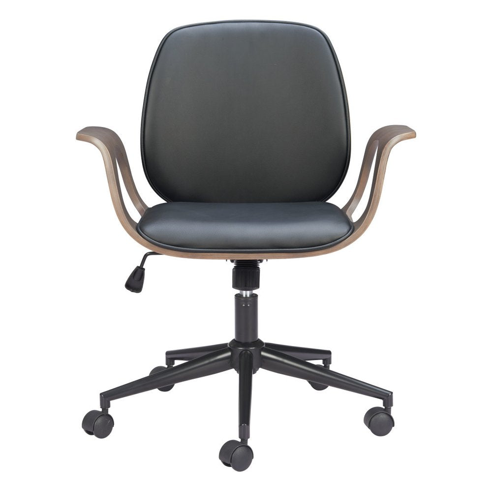 White Adjustable Height Rolling Office Chair