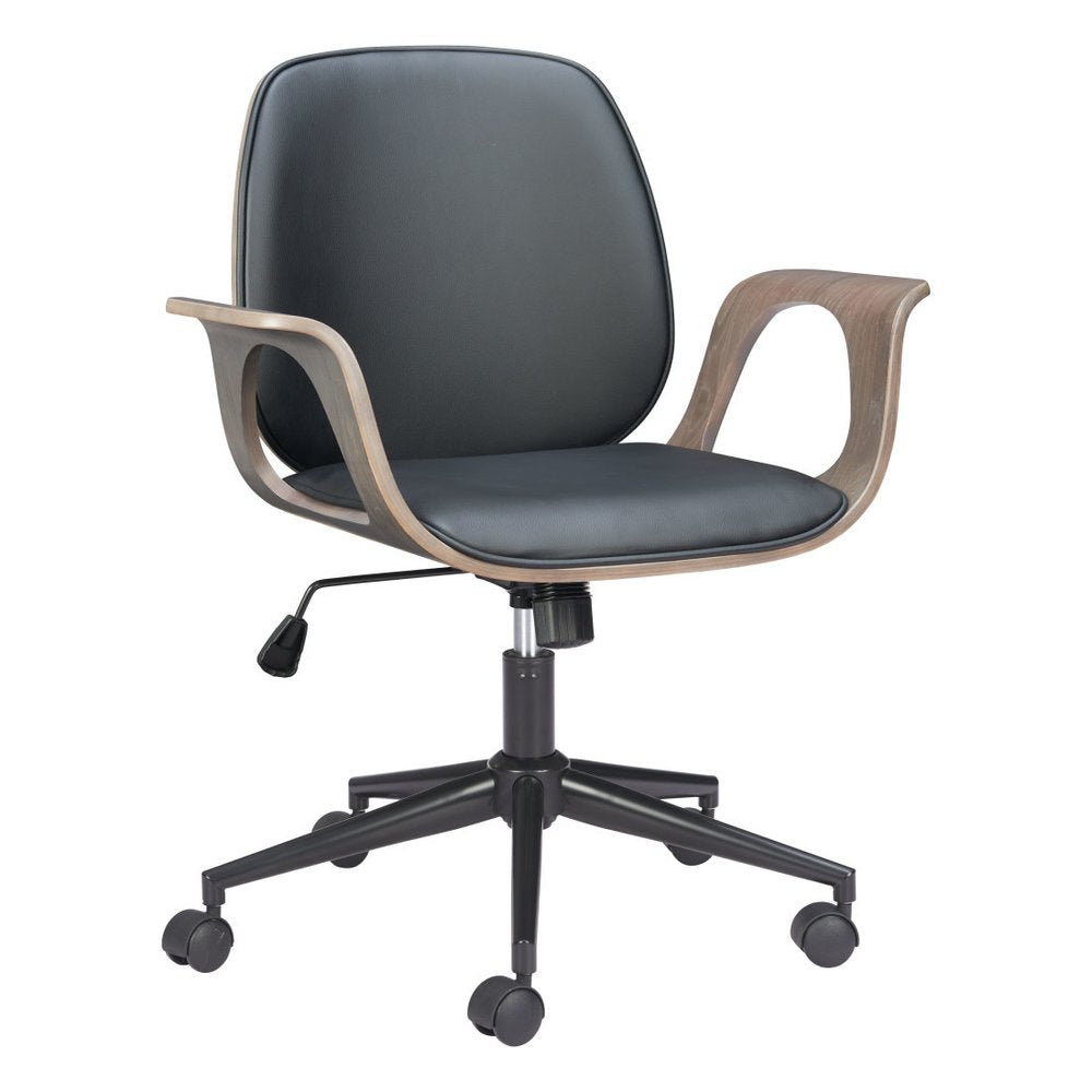 White Adjustable Height Rolling Office Chair