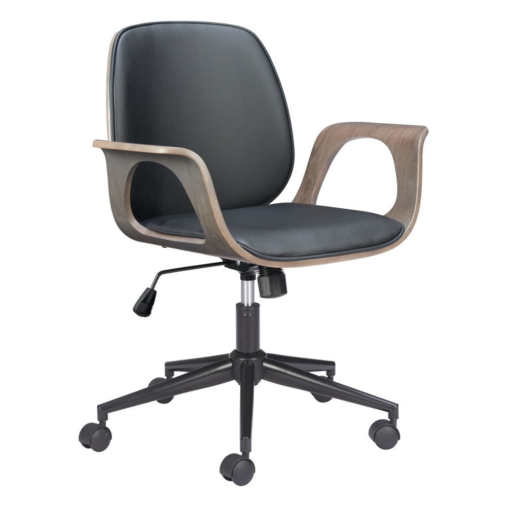 White Adjustable Height Rolling Office Chair