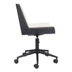 White Adjustable Height Rolling Office Chair