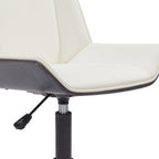 White Adjustable Height Rolling Office Chair
