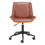 White Adjustable Height Rolling Office Chair